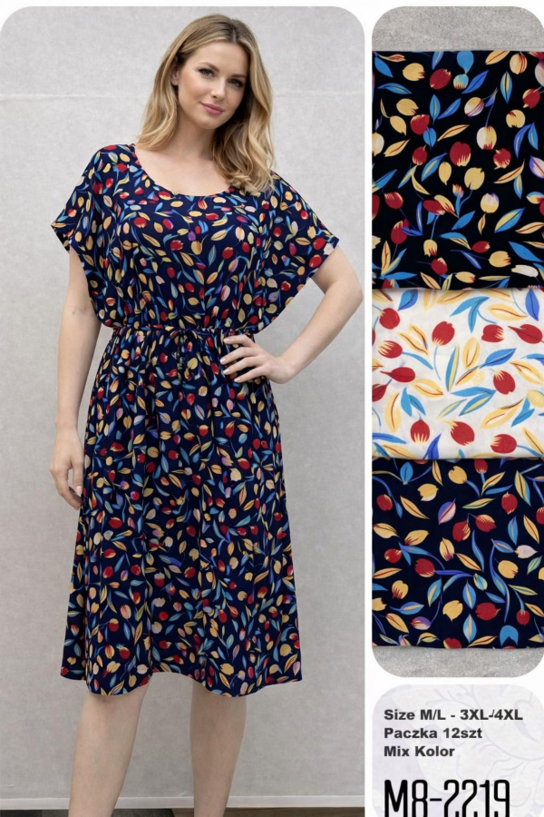 Sukienki damskie Roz M-4XL, Mix Kolor .Paczka 12 szt